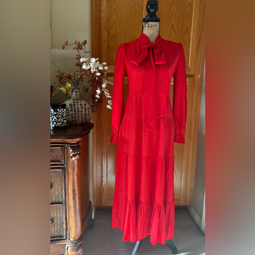 Modest Red Maxi Dress